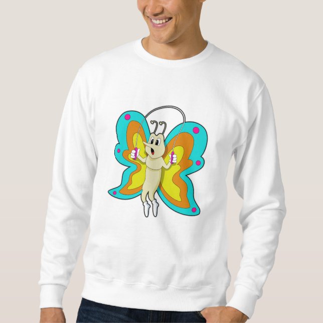Sweatshirt Papillon à la corde de saut Fitness (Devant)