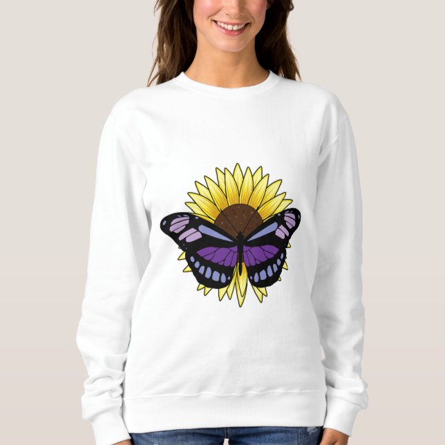 Sweatshirt Papillon au tournesol (Devant)