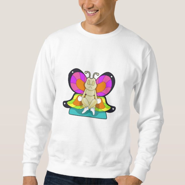 Sweatshirt Papillon au Yoga en jambe (Devant)