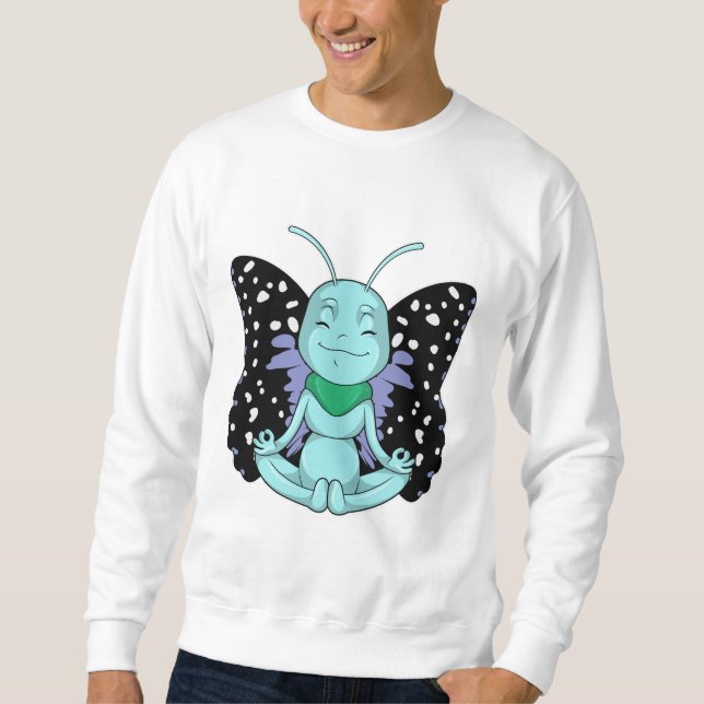Sweatshirt Papillon au Yoga Stretching Legs (Devant)