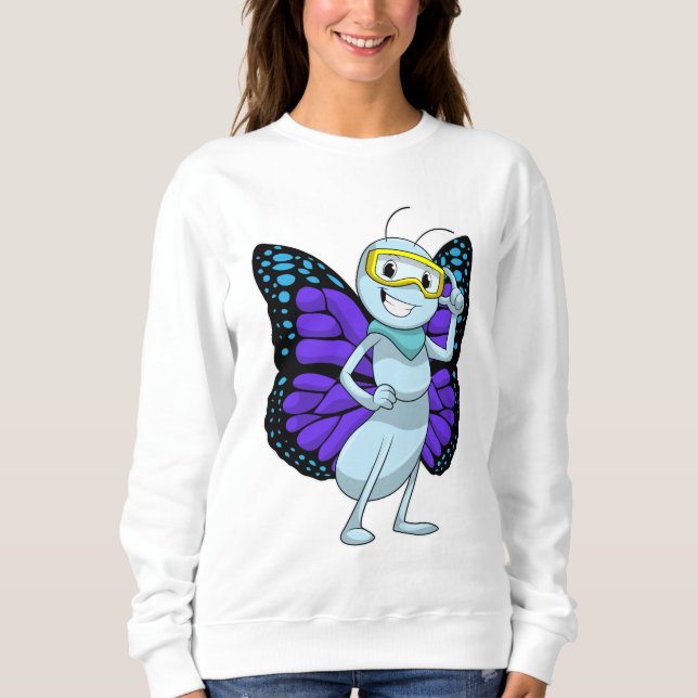 Sweatshirt Papillon aux lunettes (Devant)