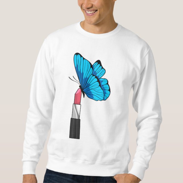 Sweatshirt Papillon avec bâton à lèvres (Devant)