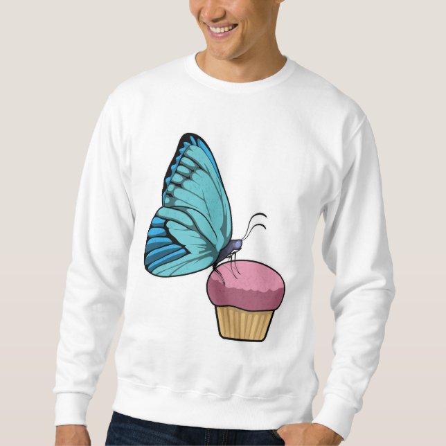 Sweatshirt Papillon avec muffin (Devant)