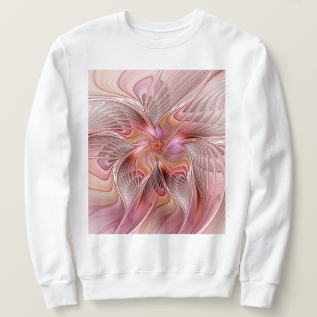 Sweatshirt Papillon coloré abstrait art fantastique fractal (Design devant)