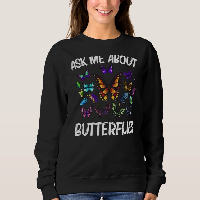 Sweatshirt Papillon cool Pour Hommes Femmes Monarque Papillon (Devant)