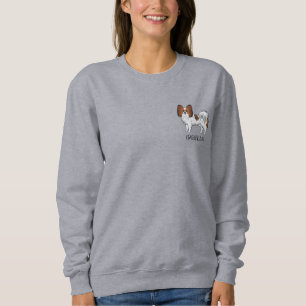 Sweatshirt Papillon couleur sable rouge dessin animé et nom d