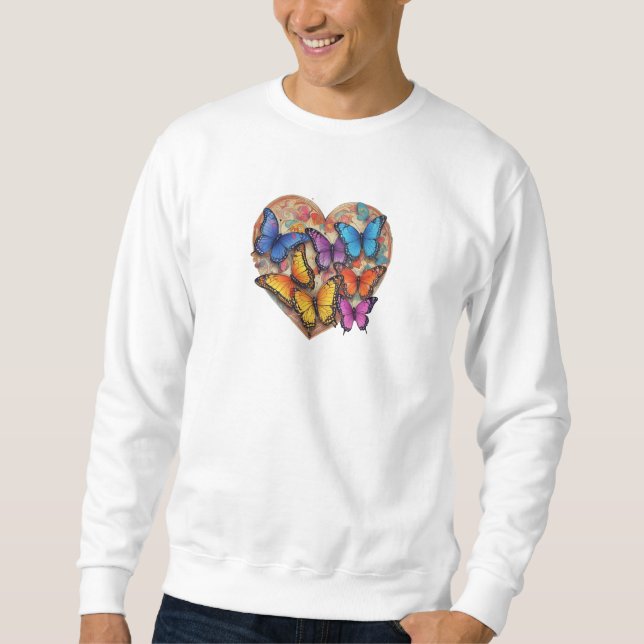 Sweatshirt papillon d'amour (Devant)