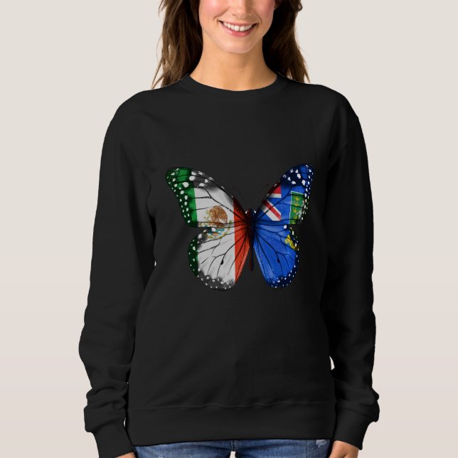 Sweatshirt Papillon du pavillon des îles Vierges britanniques (Devant)