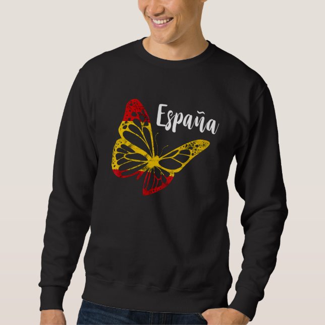 Sweatshirt Papillon Espana Fierté Espagnole Drapeau Espagnol  (Devant)