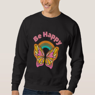Sweatshirt Papillon Hippie Signe De Paix Yoga Hippies Soyez H