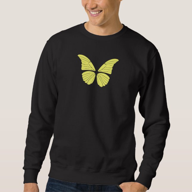 Sweatshirt Papillon jaune mou (Devant)