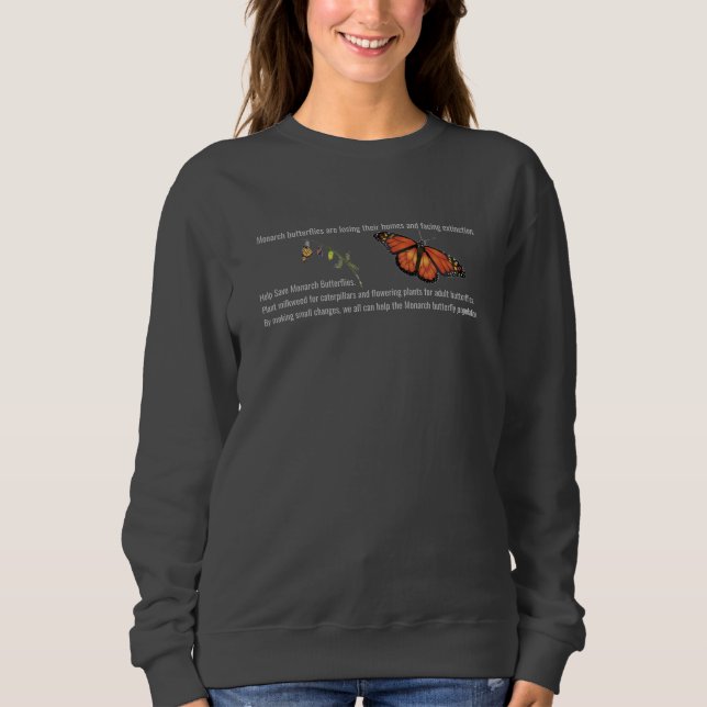 Sweatshirt papillon monarque (Devant)