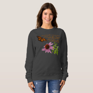 Sweatshirt Papillon monarque, fleur en cône