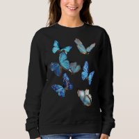 Papillon Morpho Bleu Essaims Lépidoptères Entomolo