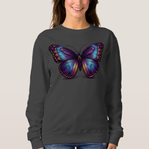 Sweatshirt Papillon Néon Luxueux pour Femmes
