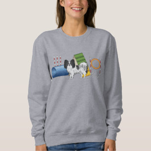Sweatshirt Papillon Noir Et Blanc Avec Équipement D'Agrément