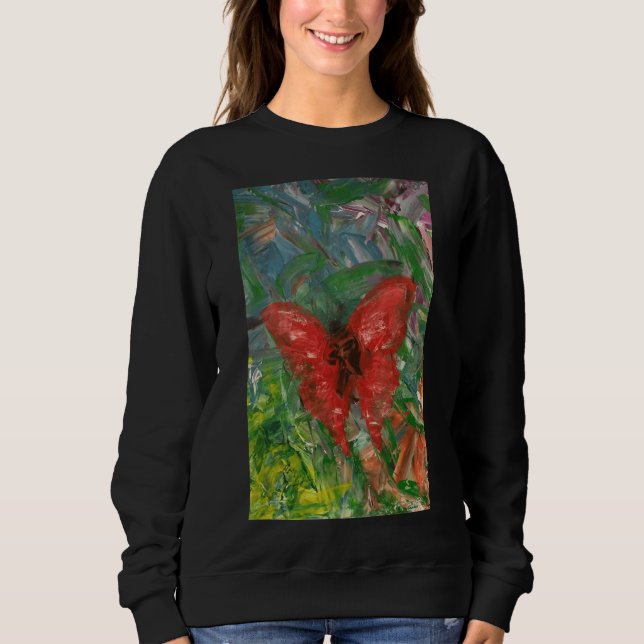 Sweatshirt Papillon Rouge (Devant)