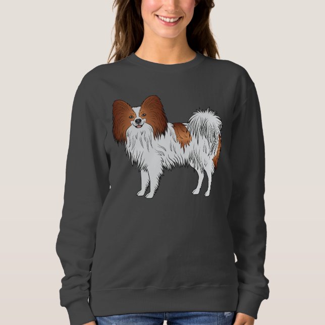 Sweatshirt Papillon Rouge Et Blanc Dessin Animé Mignon De Chi (Devant)