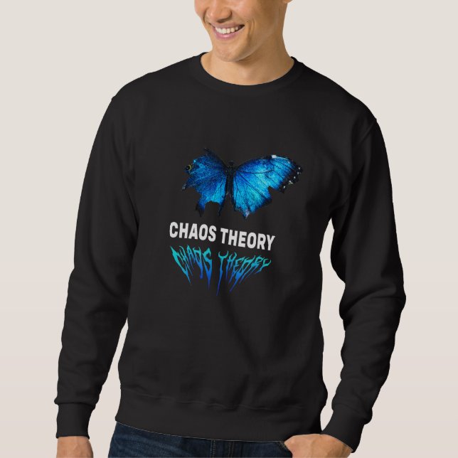 Sweatshirt Papillon Théorie du Chaos - Rue Edgy Triste (Devant)