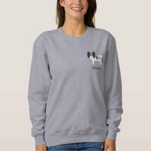 Sweatshirt Papillon Tricolore Dessin Animé Chien Et Le Nom De