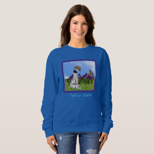 Sweatshirt Papillons de chiot dalmate Chien Art Personnalisé