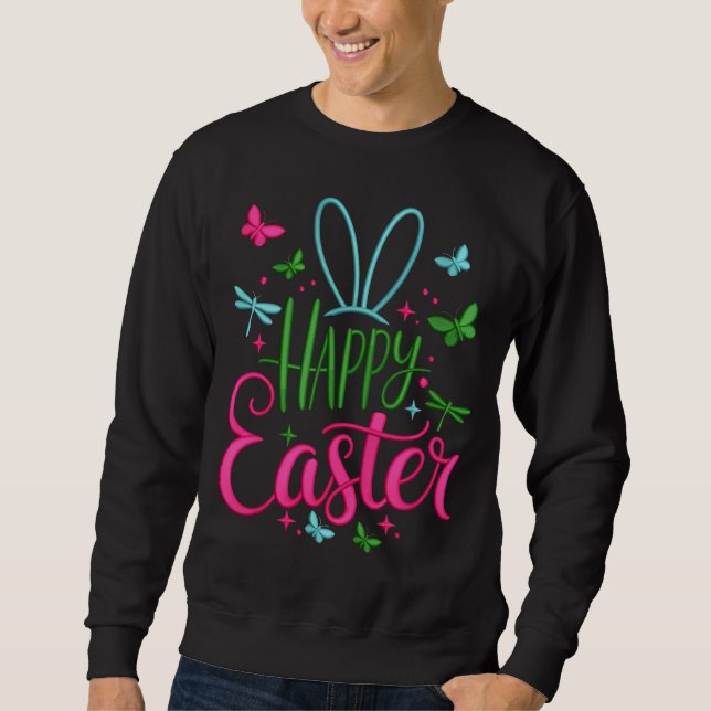 Sweatshirt Papillons de printemps lumineux libellules Joyeuse (Devant)