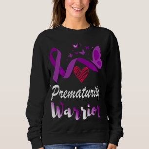 Sweatshirt Papillons guerriers prémices de côtes violettes