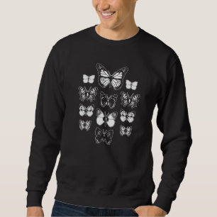 Sweatshirt Papillons Moths Grunge Goth Fairycore Esthétique