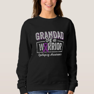 Sweatshirt Papou guerrier Epilepsie Papou Ruban Violet