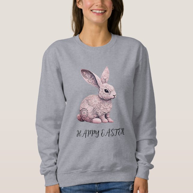 Sweatshirt Pâques en dentelle blanche (Devant)