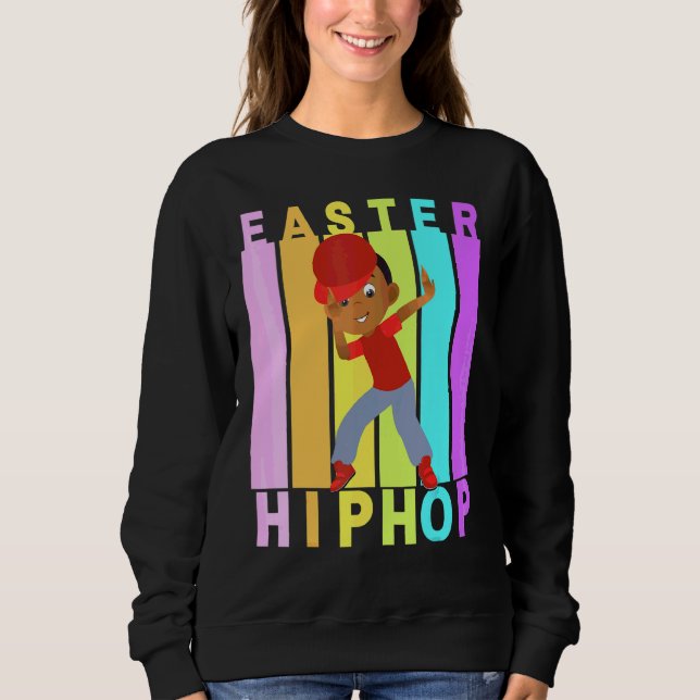 Sweatshirt Pâques Hip hop Danse Amour Dab Vacances Amusants E (Devant)