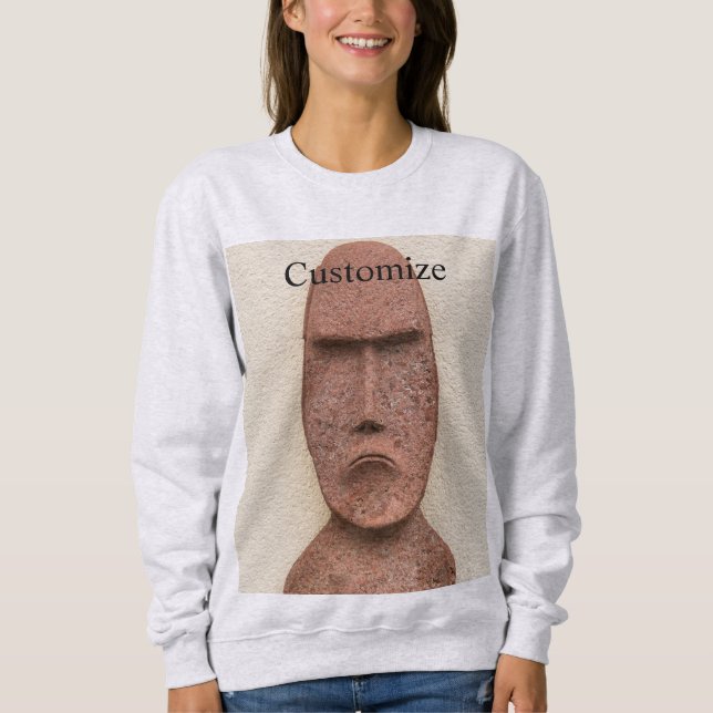 Sweatshirt Pâques Île Moai Head Thunder Cove (Devant)