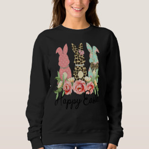Sweatshirt Pâques Leopard Lapin Lapin Palmier Dimanche Filles