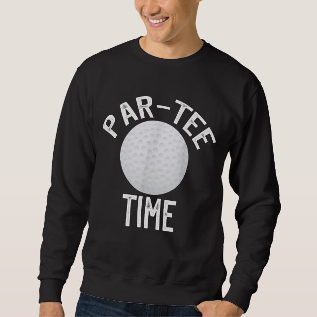 Sweatshirt Par Time Funny Golf (Devant)
