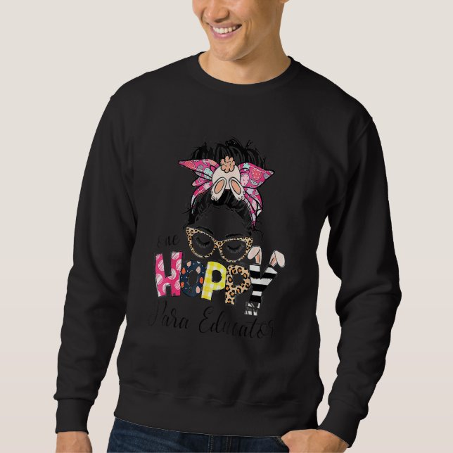 Sweatshirt Para De Lapin De Pâques Mignonne Pour Un Paraéduct (Devant)