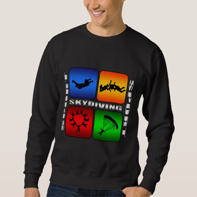 Sweatshirt Parachutisme spectaculaire (Devant)