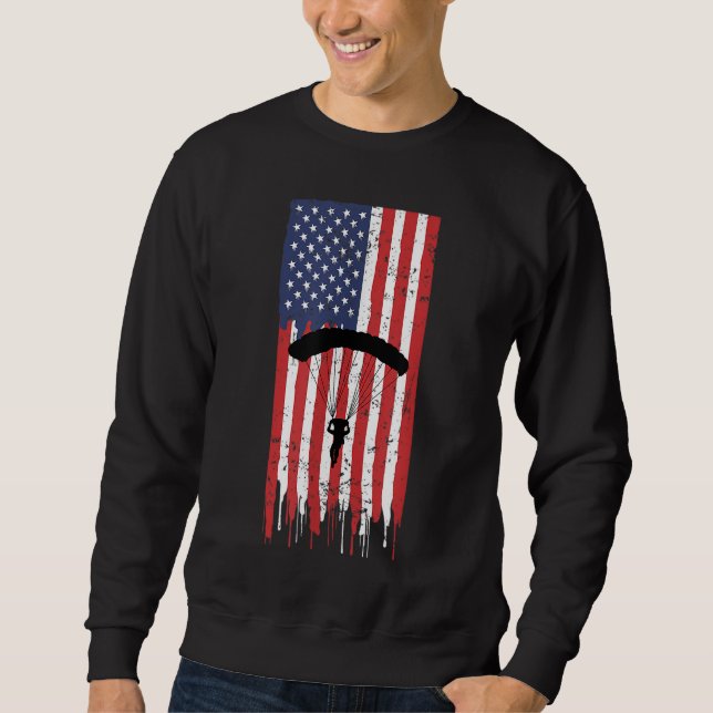 Sweatshirt Parachutiste Skydiver américain Parachute De Skydi (Devant)