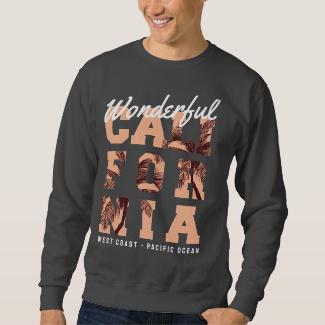 Sweatshirt Paradis du surf merveilleuse côte ouest de Califor (Devant)