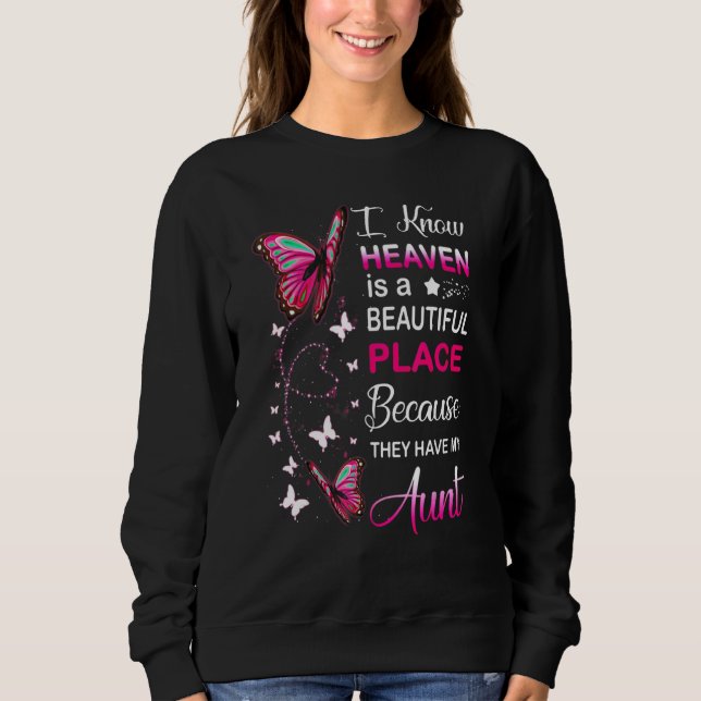 Sweatshirt Paradis Papillon Beau Ils Ont Ma Tante Garde (Devant)