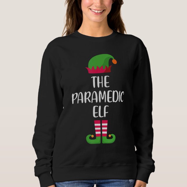 Sweatshirt Paramedic Elf Family Matching Group Christmas Paja (Devant)