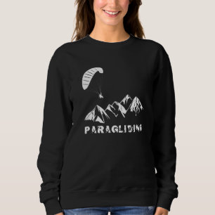 Sweatshirt Parapente Avec Paramoteur Powered Sur Montagnes