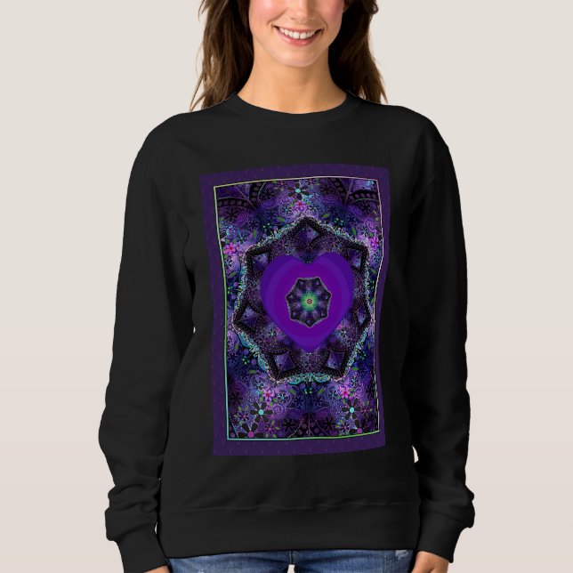 Sweatshirt Parapluie violet & coeurs .7 débardeur (Devant)