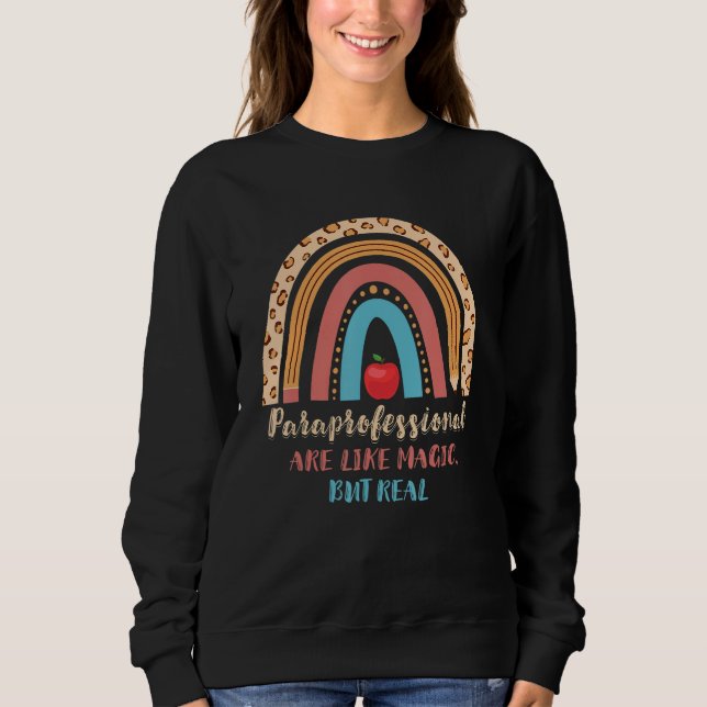 Sweatshirt Paraprofessional Magic Para Teacher Educational As (Devant)