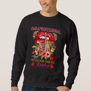 Sweatshirt Paraprofessionnel En Sait Plus Qu'elle Ne Dit Flor