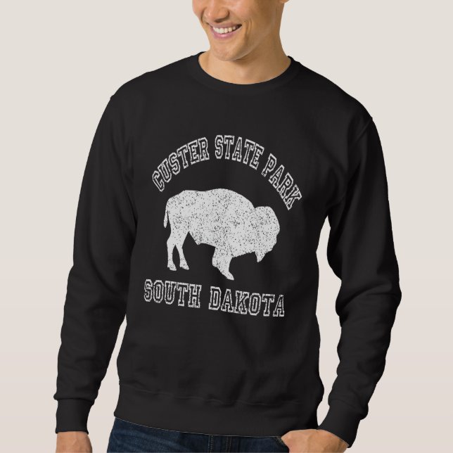 Sweatshirt Parc d'état de Custer Camp de randonnée de Buffalo (Devant)