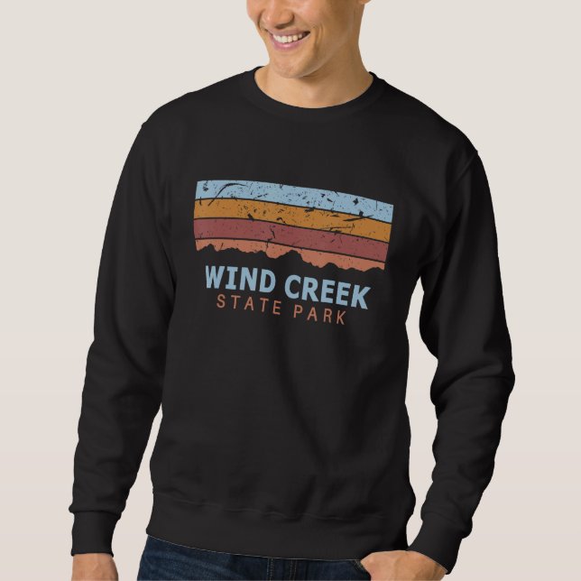 Sweatshirt Parc d'État de Wind Creek Alabama Rétro Cool (Devant)