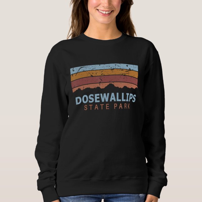 Sweatshirt Parc d'État Dosewallips Washington Rétro Cool (Devant)