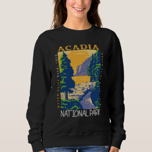 Sweatshirt Parc national Acadia Bar Port Otter Cliff Rétro