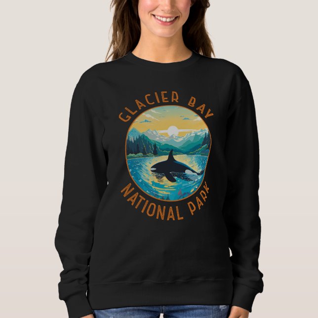 Sweatshirt Parc national de Glacier Bay Orca Cercle en détres (Devant)