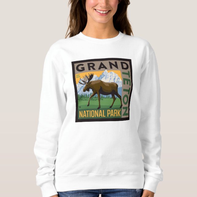 Sweatshirt Parc national de Grand Teton Moose (Devant)